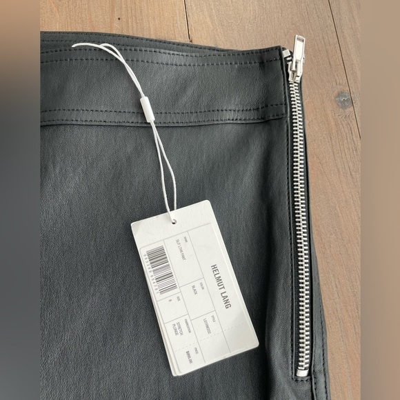 Helmut Lang slit-cuff black lamb leather trousers NWT - Picture 10 of 12